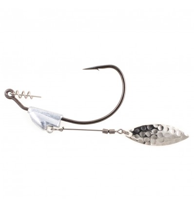 Jig Owner 5164 No.5/0 1/4oz Flashy Swimmer Blade Black Chrome 2buc/pachet