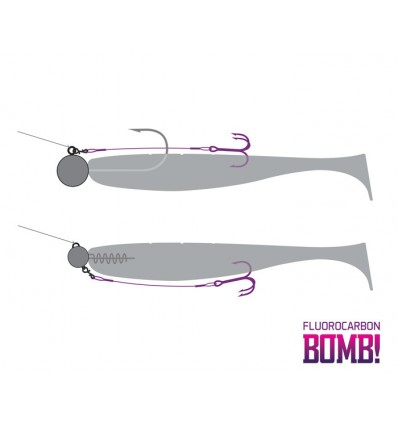 Montura Delphin BOMB! Twisto RIGS Fluorocarbon 3buc
