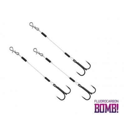 Montura Delphin BOMB! Twisto RIGS Fluorocarbon 3buc