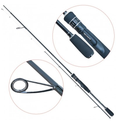 Lanseta spinning ultra-light carbon Baracuda King Jig 1.98m 1-6gr