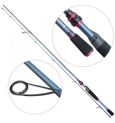 Lanseta spinning carbon Baracuda Zander Fest II 2.2 m 7-21gr