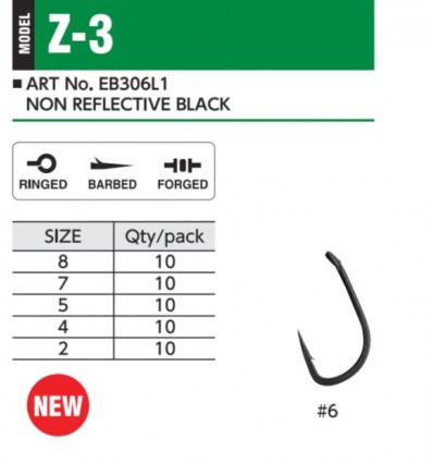 Carlige Hayabusa Z-3 Nrb Nonreflect 10buc/plic