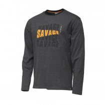 Savage Gear Tricou Simply Logo-Tee Long Sleeve
