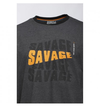 Savage Gear Tricou Simply Logo-Tee Long Sleeve