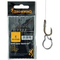 Carlige Legate Browning No.10 75cm 0.25mm Feeder / Maggot Clip