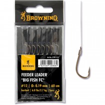Carlige Legate Browning No.12 60cm 0.19mm Feeder Leader Big Fish FC