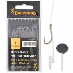 Carlige Legate Browning No.16 10cm 0.22mm Feeder Leader Method Push Stop