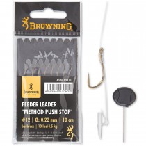 Carlige Legate Browning No.16 10cm 0.22mm Feeder Leader Method Push Stop