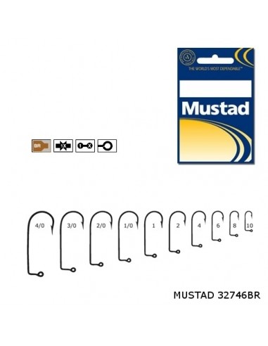 Carlig Mustad Bronz Pentru Twister, Nr. 4