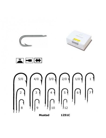 Carlig Mustad 1251C cu Tija Lunga si Protectie Anticoroziva