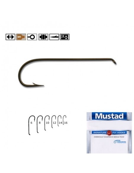 Carlig Mustad Bronz, Forjat, Pentru Musca