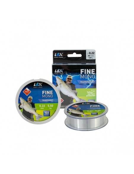 Fir Monofilament L&K Fine Mono, Transparent, 150m Fir Monofilament L&K Fine Mono, Transparent, 150m