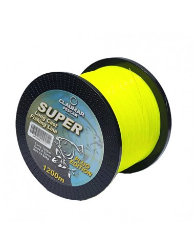 Fir Monofilament Claumar Super Long Cast, Yellow Fluo, 1200m