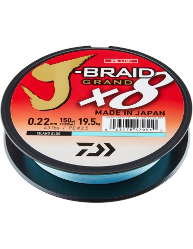 Fir Textil Daiwa J-Braid Grand X8E, Albastru, 135m
