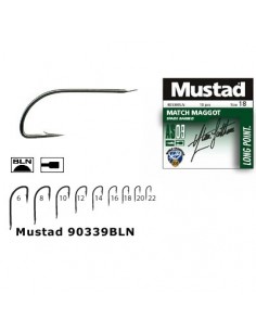 Carlig Mustad Match Maggot, Tija Lunga, BLN, 10buc/plic